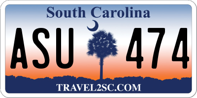 SC license plate ASU474
