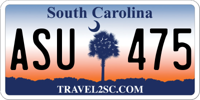 SC license plate ASU475