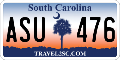 SC license plate ASU476