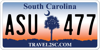 SC license plate ASU477