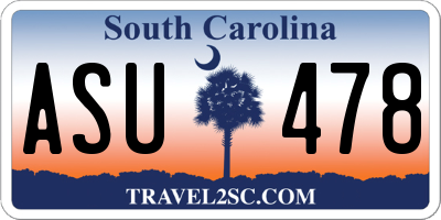 SC license plate ASU478