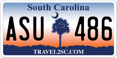 SC license plate ASU486