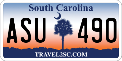 SC license plate ASU490