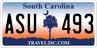 SC license plate ASU493