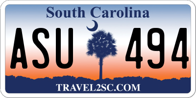SC license plate ASU494