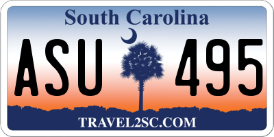 SC license plate ASU495