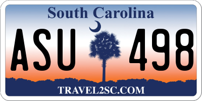 SC license plate ASU498