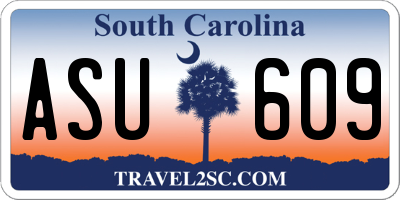 SC license plate ASU609