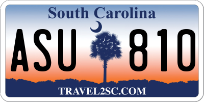 SC license plate ASU810