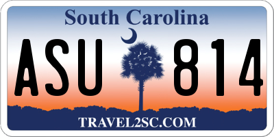 SC license plate ASU814