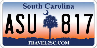 SC license plate ASU817