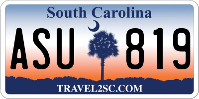 SC license plate ASU819