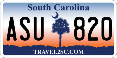 SC license plate ASU820