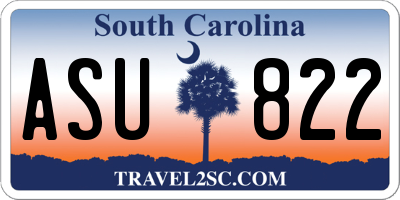 SC license plate ASU822