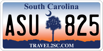 SC license plate ASU825