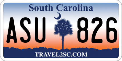 SC license plate ASU826