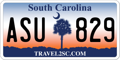 SC license plate ASU829