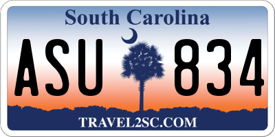 SC license plate ASU834