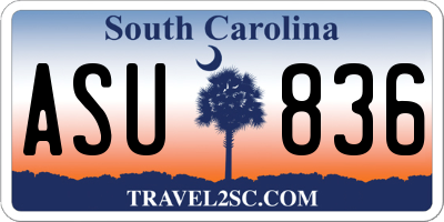 SC license plate ASU836