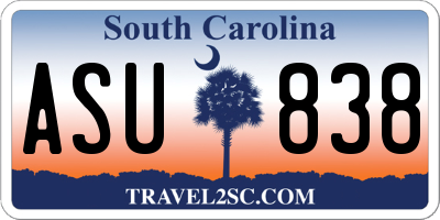 SC license plate ASU838