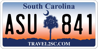 SC license plate ASU841