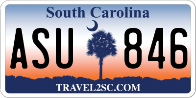 SC license plate ASU846