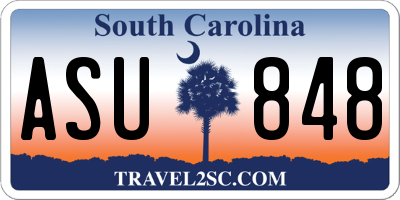 SC license plate ASU848