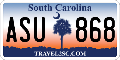 SC license plate ASU868