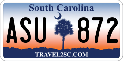 SC license plate ASU872