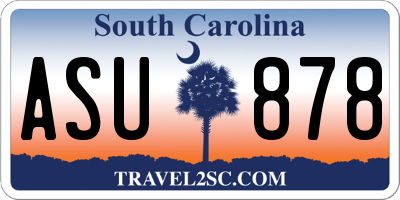 SC license plate ASU878