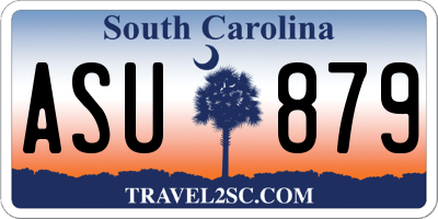 SC license plate ASU879
