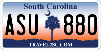 SC license plate ASU880