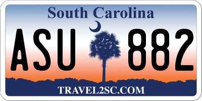 SC license plate ASU882