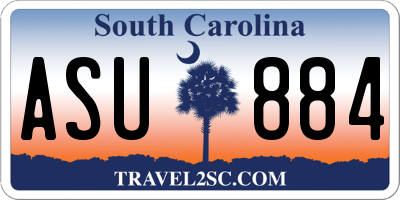 SC license plate ASU884