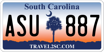 SC license plate ASU887