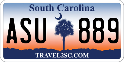 SC license plate ASU889