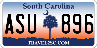 SC license plate ASU896