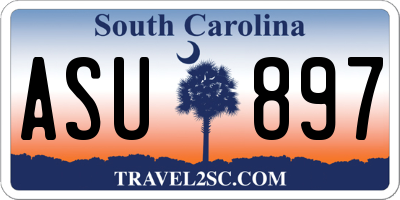 SC license plate ASU897