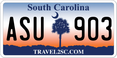 SC license plate ASU903