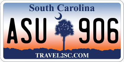 SC license plate ASU906