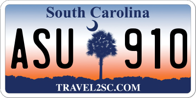 SC license plate ASU910
