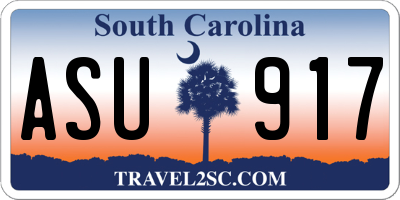 SC license plate ASU917
