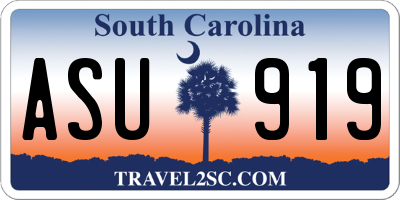 SC license plate ASU919