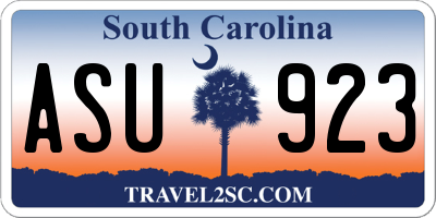 SC license plate ASU923