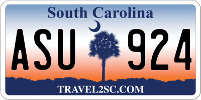 SC license plate ASU924