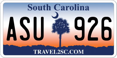 SC license plate ASU926