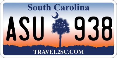 SC license plate ASU938