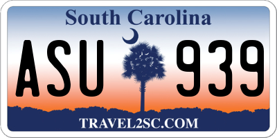 SC license plate ASU939