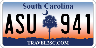 SC license plate ASU941