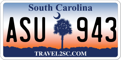 SC license plate ASU943
